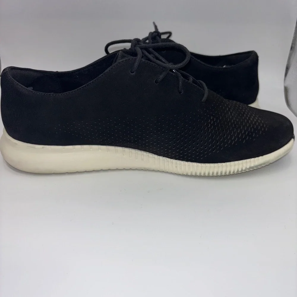 Cole Haan 2.Zerogrand Laser Wingtip Oxford Black Nubuck Sneakers W05122 Women 8B